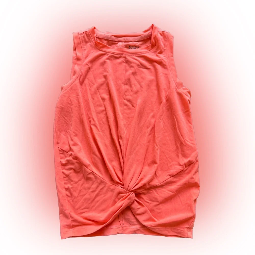 Athleta Girls Orange Twist Tank + Run The World 3” Floral Shorts Set 🌸✨